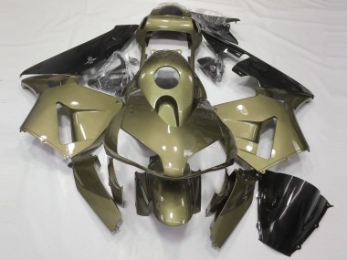 Honda CBR600RR Motorrad Verkleidung 2003-2004 - Olive Glanzendes Schwarz