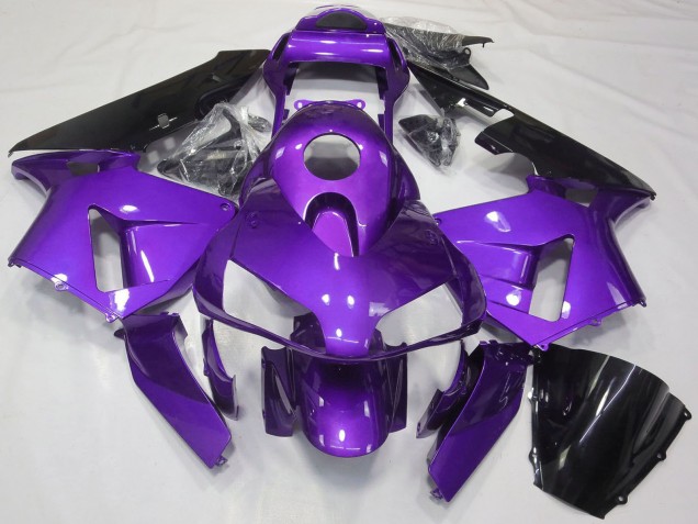 Honda CBR600RR Motorrad Verkleidung 2003-2004 - Lila Glanzendes Schwarz