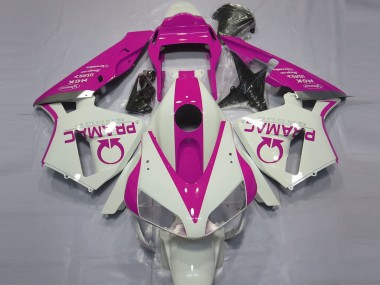 Honda CBR600RR Motorrad Verkleidung 2003-2004 - Weiss Rosa Pramac