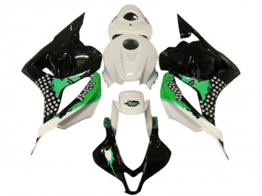 Honda CBR600RR Motorrad Verkleidung 2009-2012 - Weiss Grun Glanzendes Schwarz Spritzer
