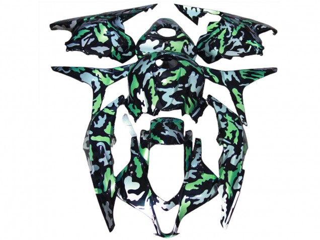 Honda CBR600RR Motorrad Verkleidung 2009-2012 - Grun Grau Camouflage