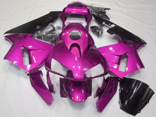 Honda CBR600RR Motorrad Verkleidung 2003-2004 - Rosa Glanzendes Schwarz