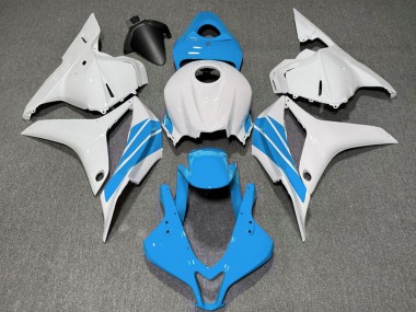 Honda CBR600RR Motorrad Verkleidung 2009-2012 - Weiss Hellblau Streifen