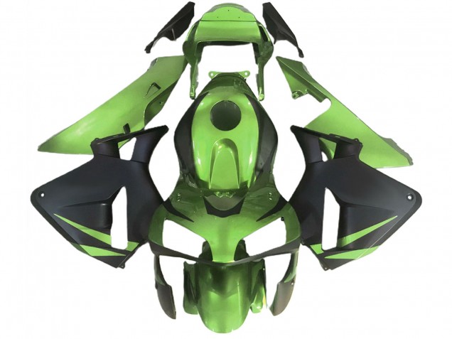 Honda CBR600RR Motorrad Verkleidung 2003-2004 - Lizard Grun Matt Schwarz
