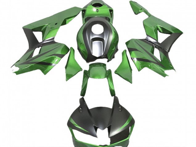 Honda CBR600RR Motorrad Verkleidung 2013-2023 - Lizard Grun Matt Schwarz