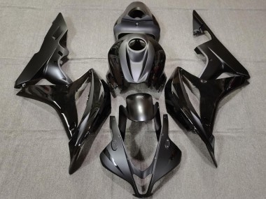 Honda CBR600RR Motorrad Verkleidung 2007-2008 - Glanzendes Schwarz Matt Schwarz