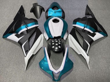 Honda CBR600RR Motorrad Verkleidung 2009-2012 - Weiss Blau Matt Schwarz Stern