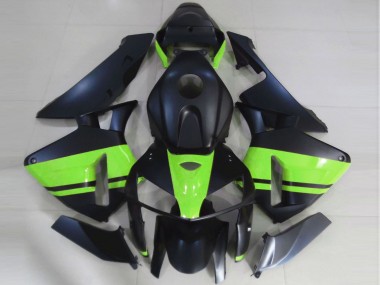 Honda CBR600RR Motorrad Verkleidung 2005-2006 - Matt Schwarz Hellgrun