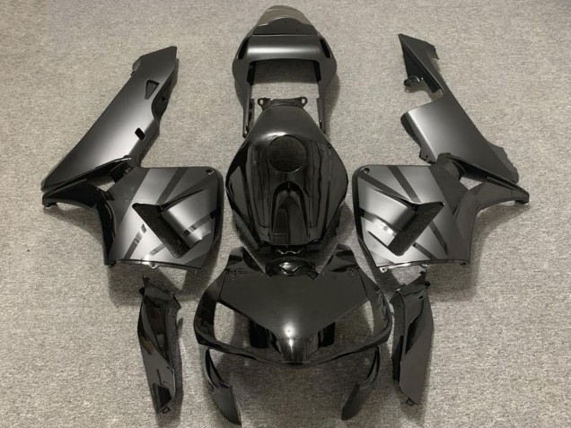 Honda CBR600RR Motorrad Verkleidung 2003-2004 - Glanzendes Schwarz Matt Grau OEM Stil