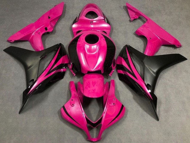 Honda CBR600RR Motorrad Verkleidung 2007-2008 - Rosa Matt Schwarz OEM Stil