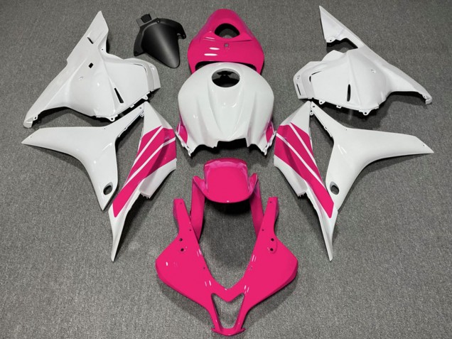 Honda CBR600RR Motorrad Verkleidung 2009-2012 - Weiss Rosa Streifen