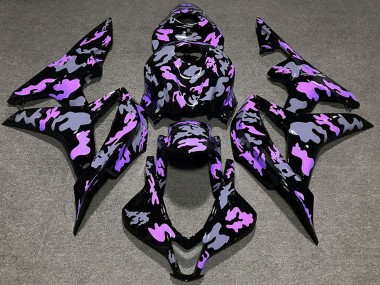 Honda CBR600RR Motorrad Verkleidung 2007-2008 - Lila Grau Camouflage
