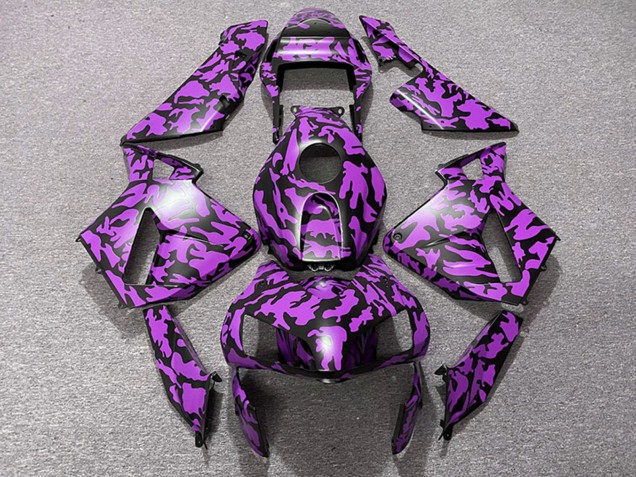 Honda CBR600RR Motorrad Verkleidung 2003-2004 - Lila Schwarz Camouflage
