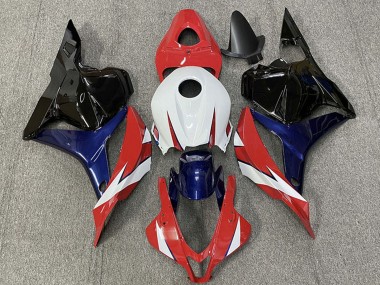 Honda CBR600RR Motorrad Verkleidung 2009-2012 - Weiss Rot Blau Glanzendes Schwarz