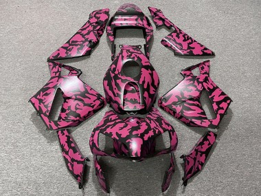 Honda CBR600RR Motorrad Verkleidung 2003-2004 - Rot Schwarz Camouflage