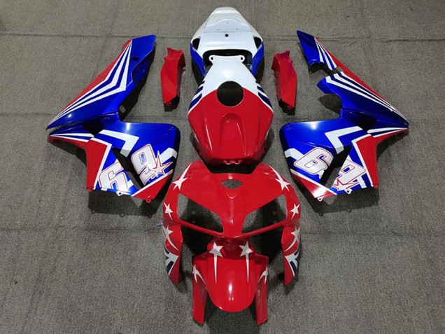 Honda CBR600RR Motorrad Verkleidung 2005-2006 - Weiss Rot Blau 69