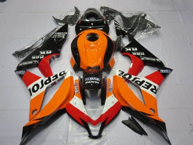 Honda CBR600RR Motorrad Verkleidung 2007-2008 - Orange Weiss Rot Glanzendes Schwarz Repsol
