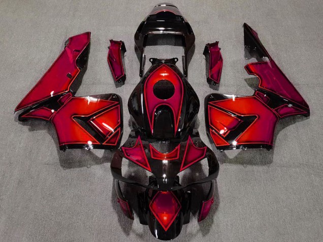 Honda CBR600RR Motorrad Verkleidung 2003-2004 - Rot Glanzendes Schwarz