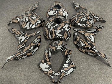 Honda CBR600RR Motorrad Verkleidung 2009-2012 - Tan Silber Camouflage