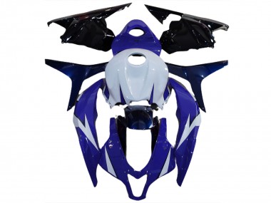 Honda CBR600RR Motorrad Verkleidung 2009-2012 - Weiss Blau Glanzendes Schwarz