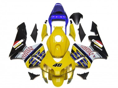 Honda CBR600RR Motorrad Verkleidung 2003-2004 - Gelb Blau Weiss Glanzendes Schwarz Nastro Azzurro 46