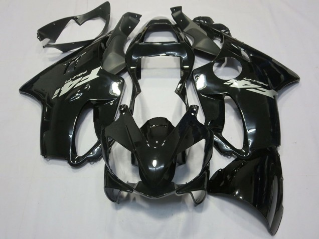 Honda CBR600 F4i Motorrad Verkleidung 2001-2003 - Glanzendes Schwarz Silber Aufkleber