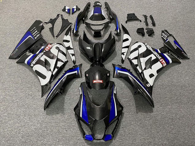 Suzuki GSXR 1000 Motorrad Verkleidung 2017-2025 - Carbonfaser Stil Blau