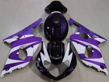 Suzuki GSXR 1000 Motorrad Verkleidung 2000-2002 - Lila Weiss Schwarz