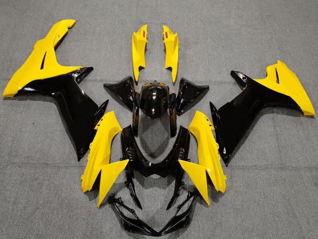 Suzuki GSXR 600 / GSXR 750 Motorrad Verkleidung 2011-2024 - Gelb Glanzendes Schwarz