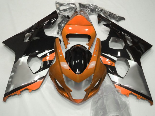 Suzuki GSXR 600 / GSXR 750 Motorrad Verkleidung 2004-2005 - Orange Silber Schwarz