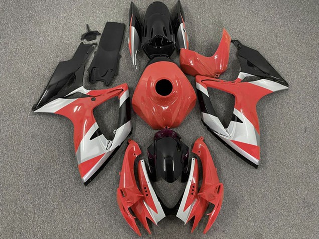 Suzuki GSXR 600 / GSXR 750 Motorrad Verkleidung 2006-2007 - Rot Silber Schwarz