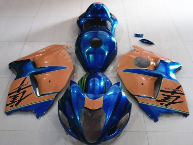 Suzuki GSXR 1300 Motorrad Verkleidung 1996-2007 - Glanzendes Blau und Wustenbraun