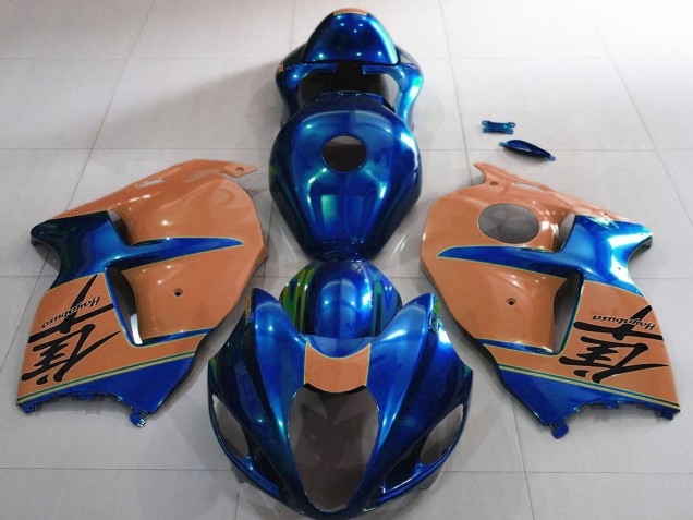 Suzuki GSXR 1300 Motorrad Verkleidung 1996-2007 - Glanzendes Blau und Wustenbraun