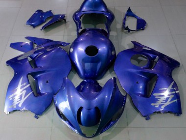 Suzuki GSXR 1300 Motorrad Verkleidung 1996-2007 - Glanzendes Blau Silber Logo