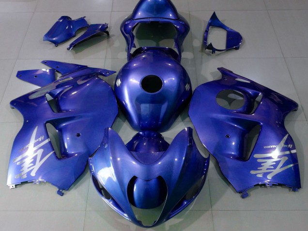 Suzuki GSXR 1300 Motorrad Verkleidung 1996-2007 - Glanzendes Blau Silber Logo