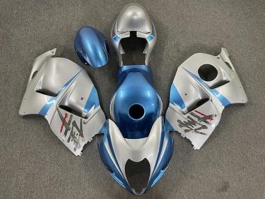 Suzuki GSXR 1300 Motorrad Verkleidung 1996-2007 - Glanzendes Hellblau und Silber