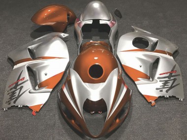 Suzuki GSXR 1300 Motorrad Verkleidung 1996-2007 - Glanzendes Orange und Silber