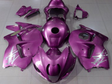 Suzuki GSXR 1300 Motorrad Verkleidung 1996-2007 - Glanzendes Rosa Silber Logo