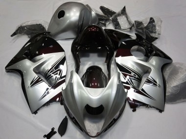 Suzuki GSXR 1300 Motorrad Verkleidung 1996-2007 - Silber Dunkel Rot