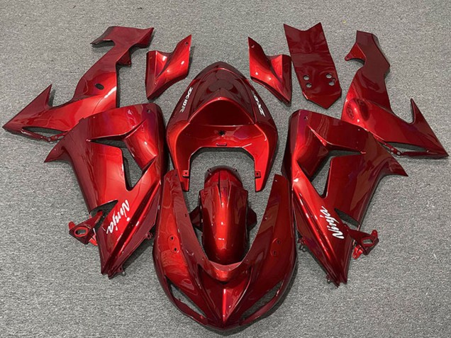 Kawasaki ZX10R Motorrad Verkleidung 2006-2007 - Bonbon Rot