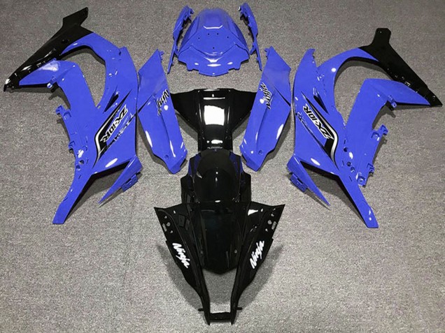 Kawasaki ZX10R Motorrad Verkleidung 2011-2015 - Blau Glanzendes Schwarz