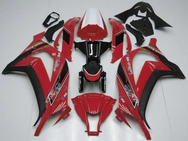 Kawasaki ZX10R Motorrad Verkleidung 2011-2015 - Weiss Rot Glanzendes Schwarz OEM Stil