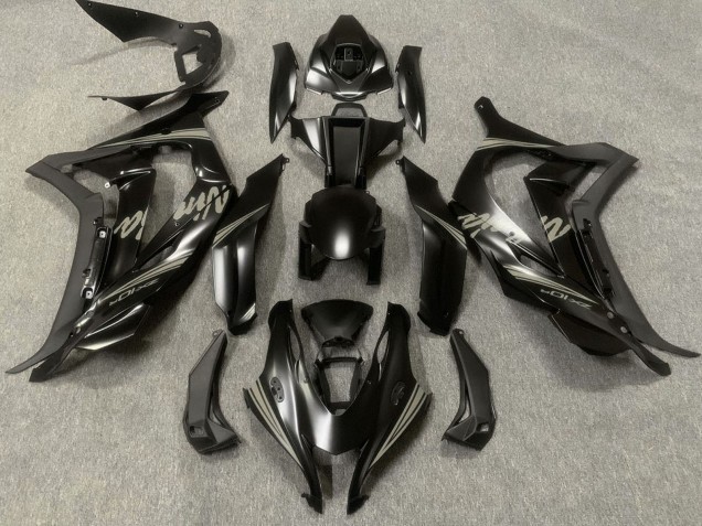 Kawasaki ZX10R Motorrad Verkleidung 2016-2020 - Matt Schwarz Grau Ninja