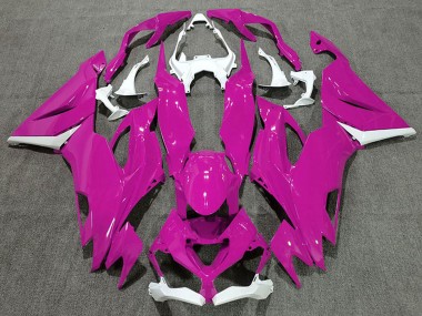 Kawasaki ZX6R Motorrad Verkleidung 2019-2022 - Weiss Rosa