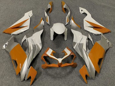 Kawasaki ZX6R Motorrad Verkleidung 2019-2022 - Weiss Silber Orange