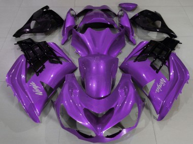 Kawasaki ZX14R ZZR1400 Motorrad Verkleidung 2012-2024 - Lila Schwarz