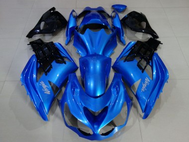 Kawasaki ZX14R ZZR1400 Motorrad Verkleidung 2012-2024 - Blau Schwarz