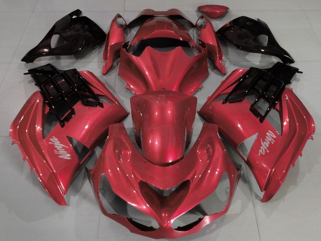 Kawasaki ZX14R ZZR1400 Motorrad Verkleidung 2012-2024 - Rot Schwarz