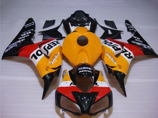 Honda CBR1000RR Motorrad Verkleidung 2004-2005 - Orange Weiss Rot Glanzendes Schwarz Repsol