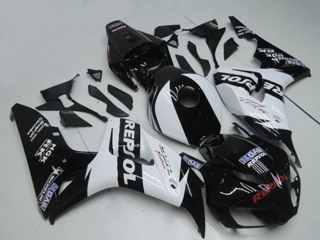 Honda CBR1000RR Motorrad Verkleidung 2004-2005 - Weiss Glanzendes Schwarz Repsol
